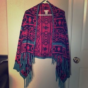 Self Esteem magenta/teal flowing sweater